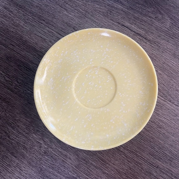 None Other - Elegant Yellow Ceramic Saucer